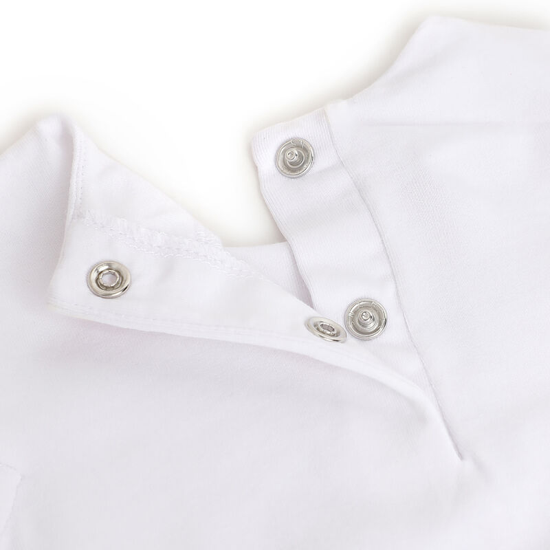 Girls White Embellished Short Sleeve T-Shirt image number 3